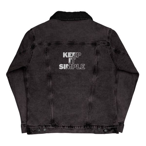 KEEP IT SIMPLE Unisex Denim Sherpa Jacket