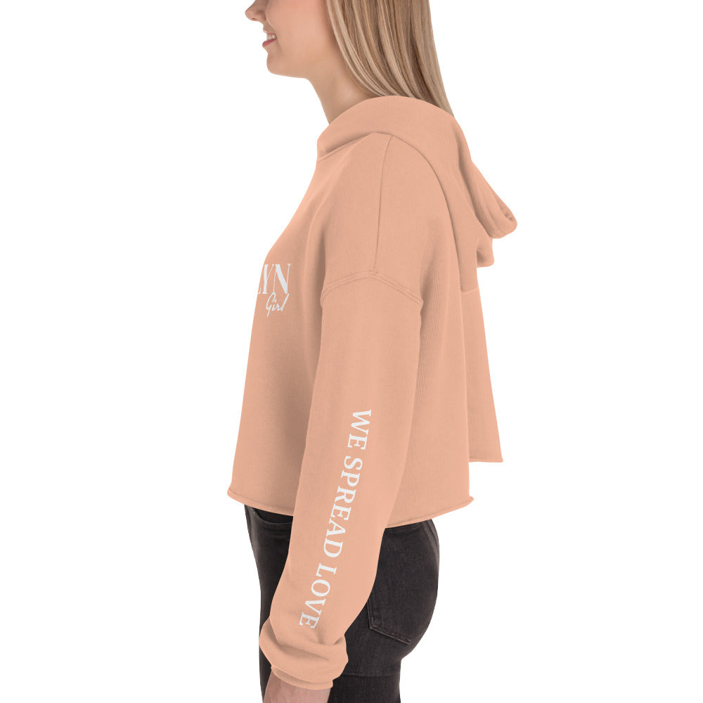 BROOKLYN Girl WE SPREAD LOVE Crop Hoodie