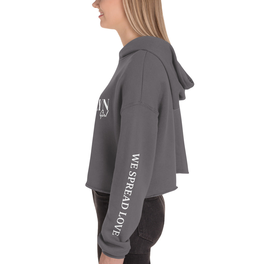 BROOKLYN Girl WE SPREAD LOVE Crop Hoodie