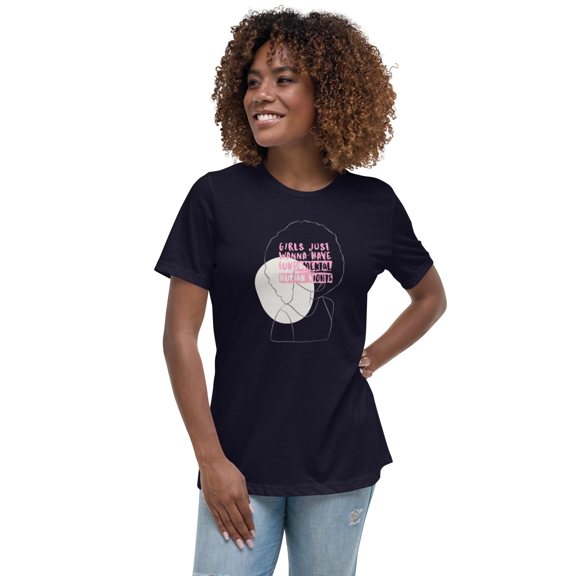 Women/Girls Just Wanna Have Fundamental Human Rights Relaxed T-Shirt