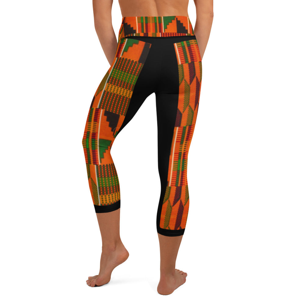 Kente Yoga Capri Leggings